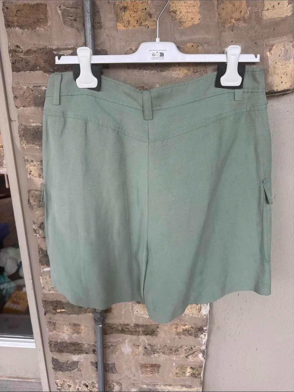 Woolrich Light Sage Green Utility Cargo Shorts